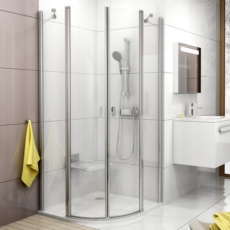 Душевой угол Ravak Chrome CSKK4-90 (900×900х1950 мм) профиль сатин/стекло Transparent