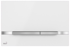 Кнопка управления AlcaPlast Flat STRIPE-WHITE (белая)