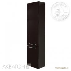 Шкаф-колонна подвесная Акватон Ария (340х1623 мм) темно-коричневая 1A134403AA430
