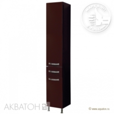 Шкаф-колонна на ножках Акватон Ария Н (340х2000 мм) темно-коричневая 1A124303AA430