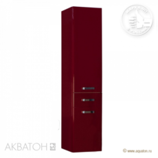 Шкаф-колонна подвесная Акватон Америна (340×1520 мм) бордо темный 1A135203AM940