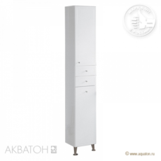 Шкаф-колонна Акватон Эмили М с бельевой корзиной (325х2020мм) белая 1A137203EM010