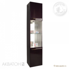 Шкаф-колонна подвесная Акватон Севилья (340х1670 мм) гранат 1A126603SE340