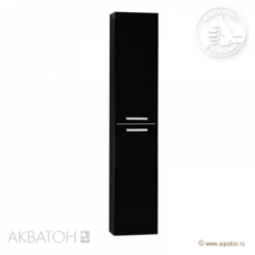 Шкаф-колонна Акватон Мадрид М (300х1580 мм) черная 1A129603MA950