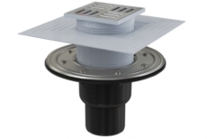 Трап AlcaPlast APV4344 (сухой затвор/гидрозатвор, с зажимным фланцем)