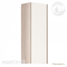 Шкаф одностворчатый Акватон ЙОРК (300х800мм) белый глянец/ясень фабрик 1A171403YOAV0