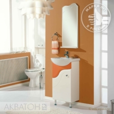 Тумба под раковину Акватон Колибри 45 (410х820 мм) рыжий матовый 1A065201KO47L