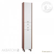Шкаф-колонна Акватон Альпина с бельевой корзиной (358х2000мм) венге 1A133603AL500