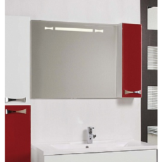Зеркало Акватон Диор 100 правое (1000х686мм) бело-бордовое 1A167902DR94R