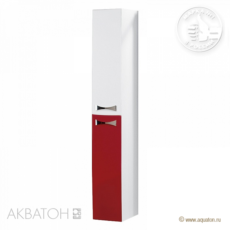 Шкаф-колонна Акватон Диор (262х1633мм) бело-бордовая 1A110803DR940