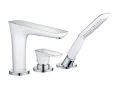 Смеситель для ванны Hansgrohe PuraVida белый/хром 15432400