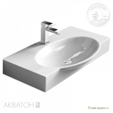 Раковина Акватон SIGNO 76 F01 (Infinity 76) (769х458мм) белая 1AX162WBXX000
