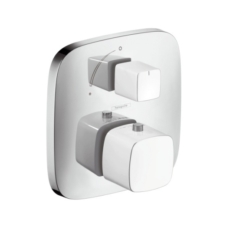 Термостат с запорным вентилем Hansgrohe PuraVida белый/хром 15775400