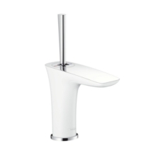 Смеситель для маленькой раковины Hansgrohe PuraVida белый/хром 15075400