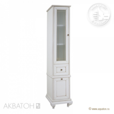 Шкаф-колонна Акватон Беатриче левая (400х2000мм) слоновая кость с платиной 1A187403BEM6L