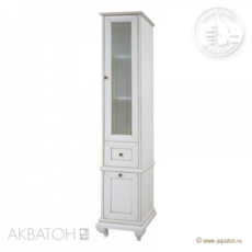 Шкаф-колонна Акватон Беатриче правая (400х2000мм) слоновая кость с платиной 1A187403BEM6R