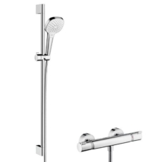 Душевой набор Hansgrohe Croma Select E Vario с темостатом Ecostat Comfort (белый/хром) 27082400