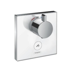 Термостат для одного потребителя Hansgrohe ShowerSelect Highflow (белое стекло) 15735400