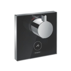 Термостат для одного потребителя Hansgrohe ShowerSelect Highflow (черное стекло) 15735600