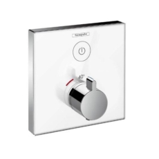 Термостат для одного потребителя Hansgrohe ShowerSelect (белое стекло) 15737400