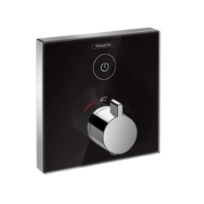 Термостат для одного потребителя Hansgrohe ShowerSelect (черное стекло) 15737600