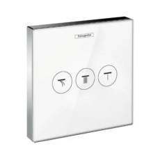Модуль с тремя запорными клапанами Hansgrohe ShowerSelect (белое стекло) 15736400