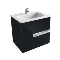 Тумба под раковину Roca Victoria Nord Black Edition 60 (586х450 мм) черная ZRU9000096