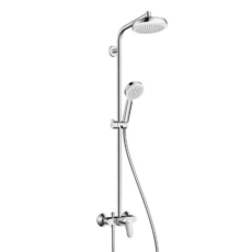 Душевая система Hanshrohe Crometta 160 1jet Showerpipe (белый/хром) 27266400