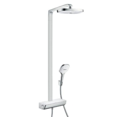 Душевая система Hansgrohe Raindance Select E 300 2jet Showerpipe (белый/хром) 27128400