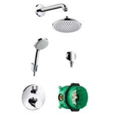 Душевая система Hansgrohe Croma 160 с термостатом Ecostat S (хром) 26473000