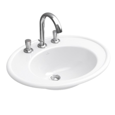 Раковина встраиваемая сверху Villeroy & Boch Amadea 6198 A1 R2 (6198A1R2 Star White CeramicPlus) (635х525 мм)