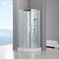 Душевая кабина Acquazzone Fontano 90P (900х900 мм) с декором