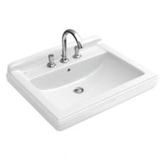 Раковина Villeroy & Boch Hommage 7101 A1 R2 (7101A1R2 Star White CeramicPlus) (750х580 мм)