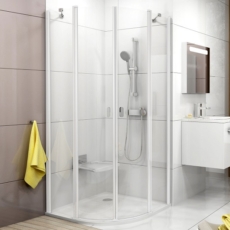 Душевой угол Ravak Chrome CSKK4-90 (900×900х1950 мм) профиль белый/стекло Transparent
