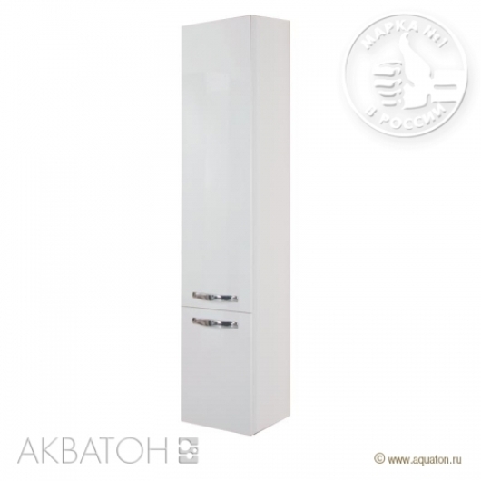 Шкаф-колонна подвесная Акватон Ария М (340х1710 мм) белая 1A124403AA010