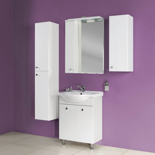 Зеркальный шкаф Aquaton Лиана 60 1A162702LL01L белый (левый, 600х850 мм)
