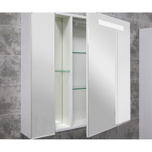 Зеркальный шкаф Акватон Марко 80 (737х750 мм) белый 1A181102MO010