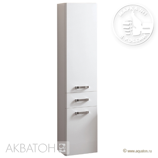 Шкаф-колонна подвесная Акватон Америна (340х1520 мм) белая 1A135203AM010