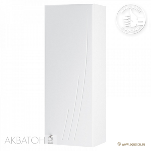 Шкаф одностворчатый  Акватон Минима правый (305х818мм) белый 1A001803MN01R