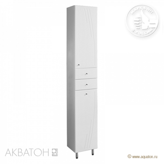 Шкаф-колонна Акватон Минима-М с бельевой корзиной правая (323х2020мм) белый 1A132303MN01R