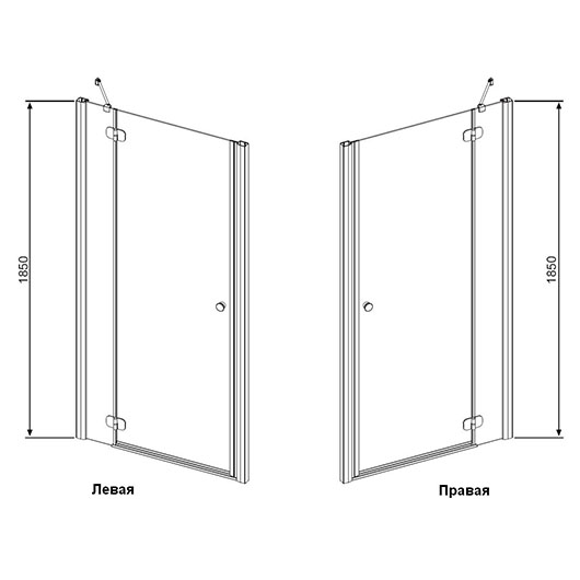Душевая дверь Radaway Torrenta DWJ левая (800х1850 мм) профиль хром глянцевый/стекло графит 31910-01-05N