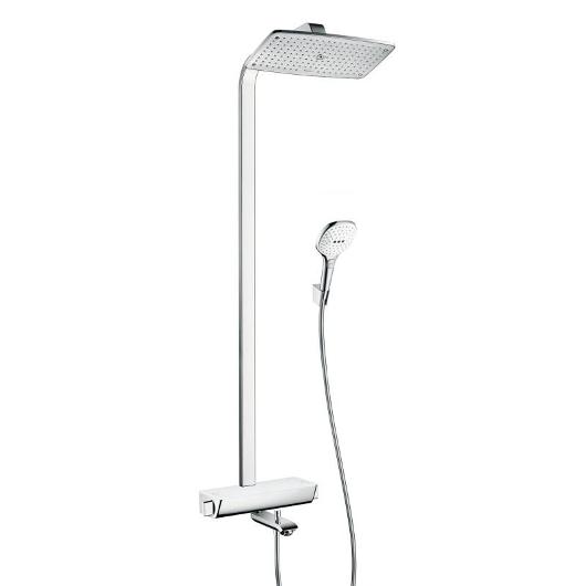 Душевая система для ванны Hansgrohe Raindance Select E360 Showerpipe 27113400 (белый/хром)