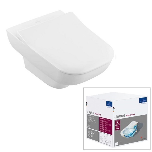 Унитаз подвесной Villeroy & Boch Joyce 5607 HR 01 (5607HR01) без смывного обода