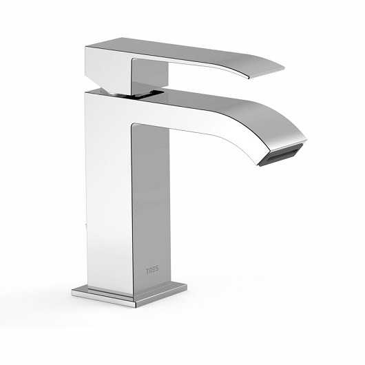 Смеситель для раковины TRES Cuadro 00610101 (хром) без донного клапана