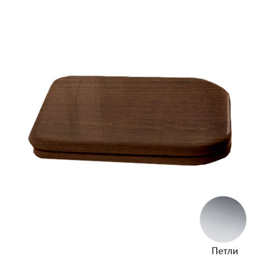 Деревянное сиденье с крышкой для унитаза Kerasan Waldorf 418840 SoftClose (орех/хром)