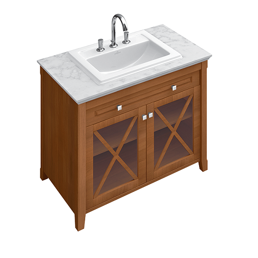 Тумба под раковину Villeroy & Boch Hommage 89791001 (8979 10 01) орех (985x850x620 мм)