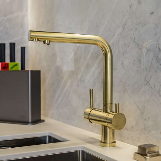 Смеситель для кухни Omoikiri Nagano LG светлое золото (4994178)