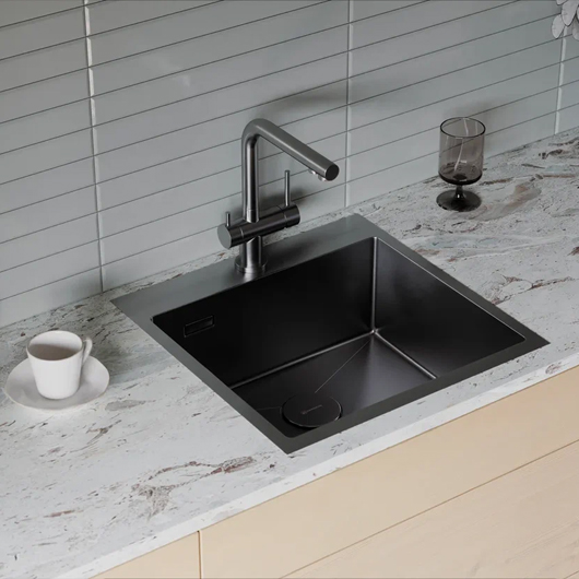 Смеситель для кухни Omoikiri Nagano GM вороненая сталь (4994179)