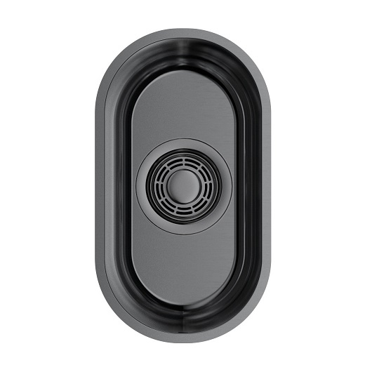 Мойка кухонная Omoikiri Omi 16-U GM 4993483 (вороненая сталь, 316х178 мм)