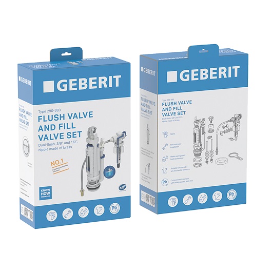 Смывной механизм для унитаза Geberit тип 290-383 283.313.21.5 универсальный